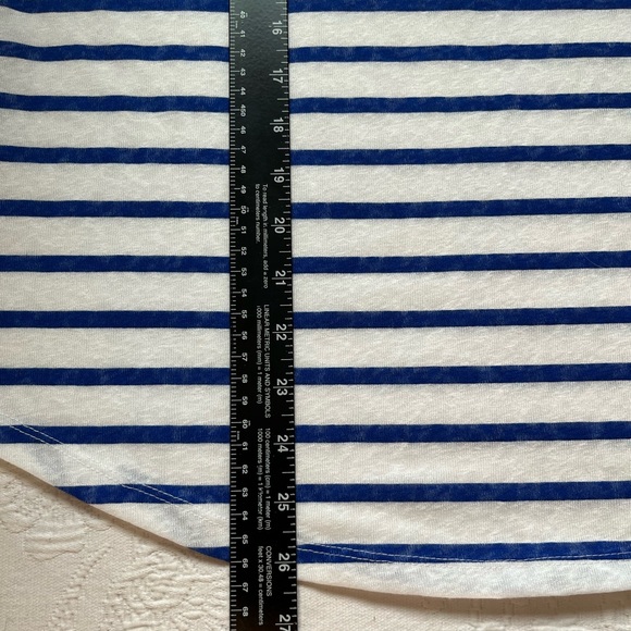 NWT LOFT Stripe Cotton Blend Racerback Tank Top Size L - Picture 7 of 10